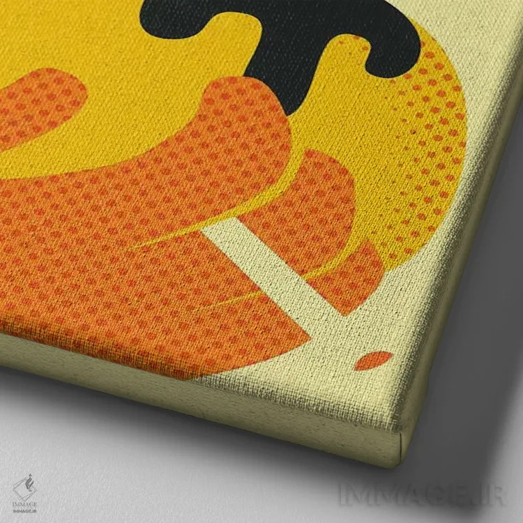 تابلو سگ سیگاری اثر جازبری بلو (هنرمند مدرن/برند هنری) - نمای نزدیک بافت بوم