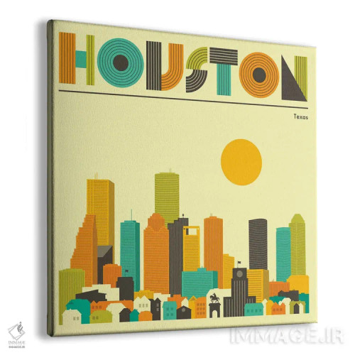 تابلو خط افق هیوستون ۲ اثر جازبری بلو (هنرمند مدرن/برند هنری) - نمای پرسپکتیو محصول