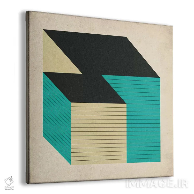 تابلو مکعبها XII اثر جازبری بلو (هنرمند مدرن/برند هنری) - نمای پرسپکتیو محصول