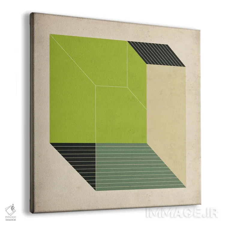 تابلو مکعبها XIII.V اثر جازبری بلو (هنرمند مدرن/برند هنری) - نمای پرسپکتیو محصول