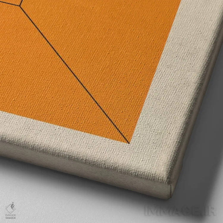 تابلو مکعبها XIV اثر جازبری بلو (هنرمند مدرن/برند هنری) - نمای نزدیک بافت بوم