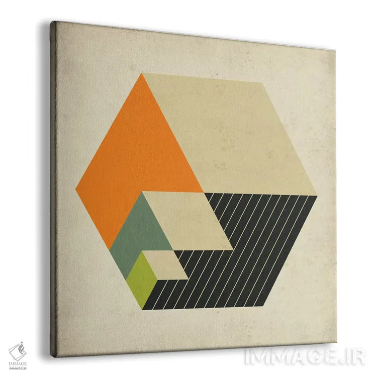 تابلو مکعبها XV اثر جازبری بلو (هنرمند مدرن/برند هنری) - نمای پرسپکتیو محصول