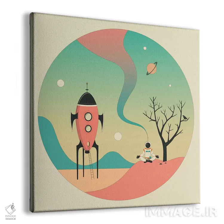 تابلو کاوش II اثر جازبری بلو (هنرمند مدرن/برند هنری) - نمای پرسپکتیو محصول