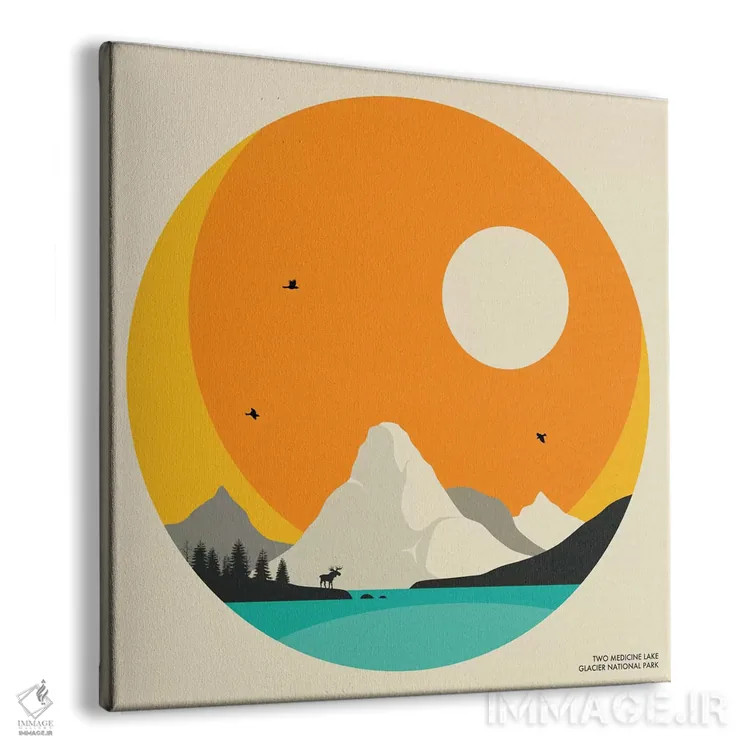 تابلو پارک ملی یخچال اثر جازبری بلو (هنرمند مدرن/برند هنری) - نمای پرسپکتیو محصول