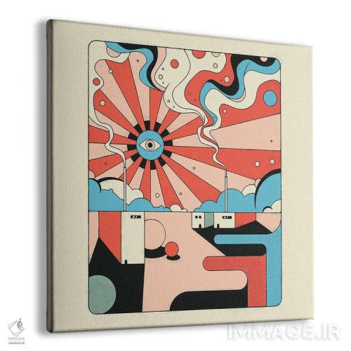 تابلو طلوع خورشید اثر جازبری بلو (هنرمند مدرن/برند هنری) - نمای پرسپکتیو محصول