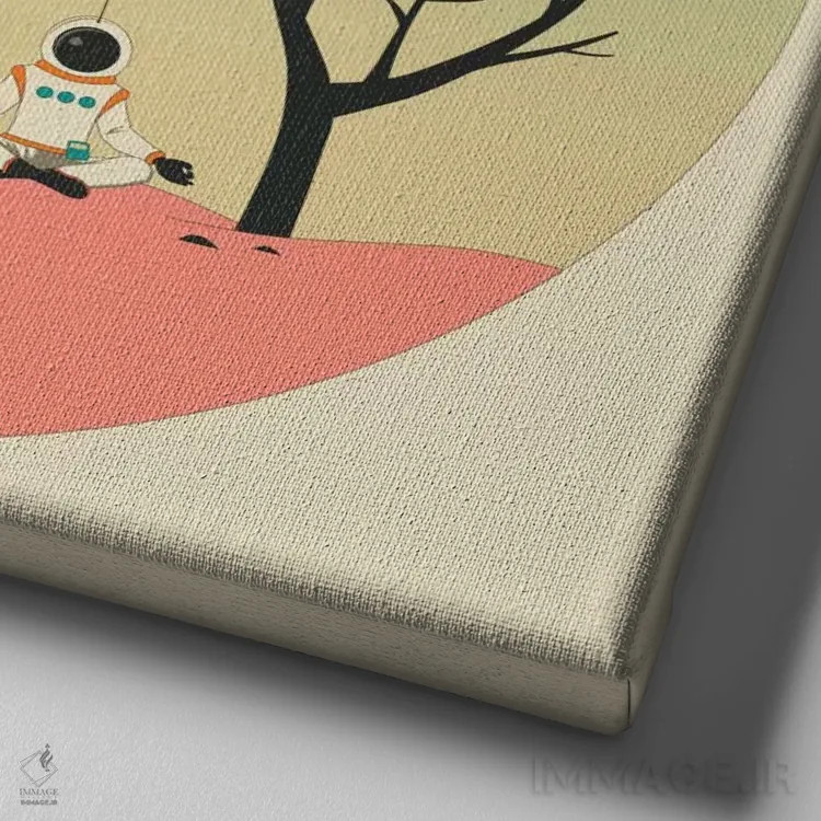 تابلو کاوش II اثر جازبری بلو (هنرمند مدرن/برند هنری) - نمای نزدیک بافت بوم