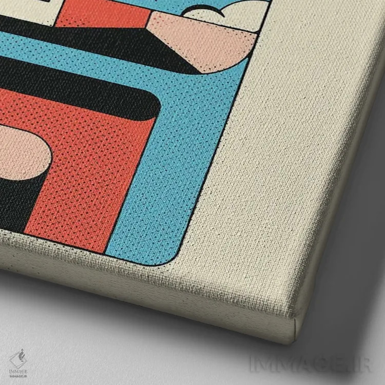 تابلو طلوع خورشید اثر جازبری بلو (هنرمند مدرن/برند هنری) - نمای نزدیک بافت بوم