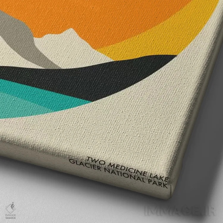 تابلو پارک ملی یخچال اثر جازبری بلو (هنرمند مدرن/برند هنری) - نمای نزدیک بافت بوم