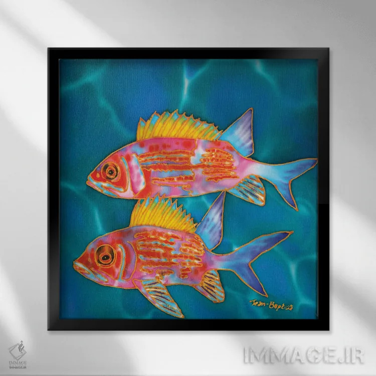 تابلو ماهی سنجاب اثر دنیل ژان-باپتیست - نمای قابدار مشکی