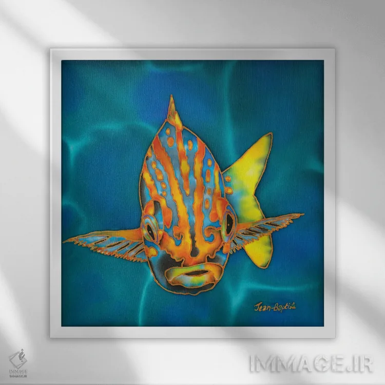 تابلو ماهی فریادکش دهانکوچک اثر دنیل ژان-باپتیست - نمای قابدار سفید