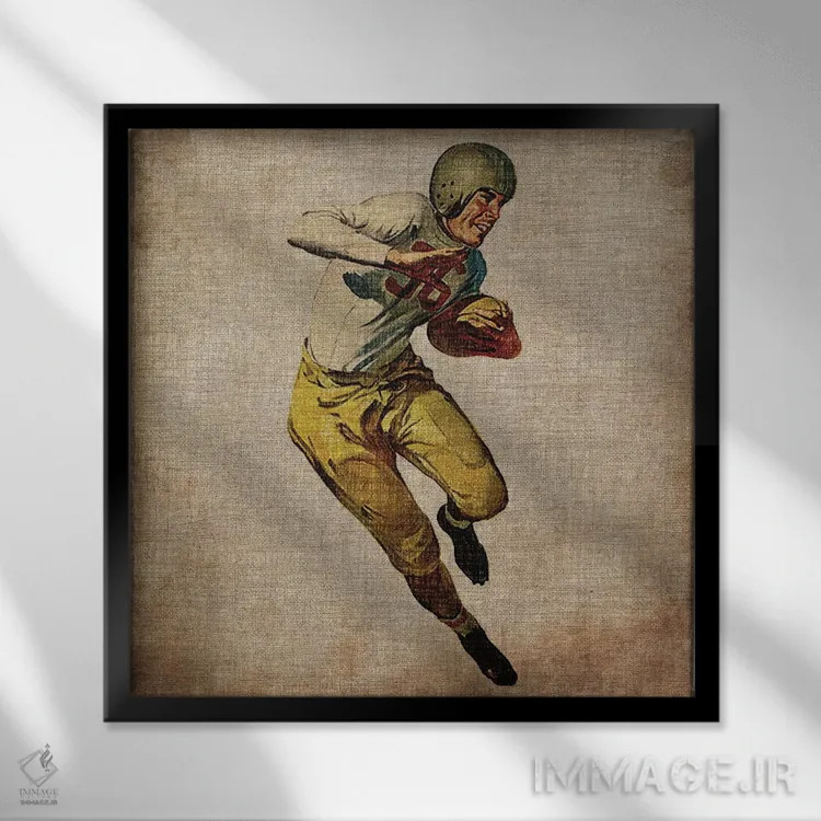 تابلو ورزشهای قدیمی III اثر جان باتلر - نمای قابدار مشکی