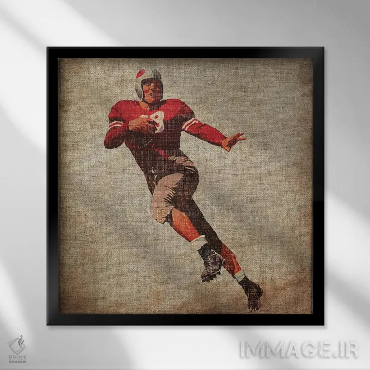 تابلو ورزشهای قدیمی IV اثر جان باتلر - نمای قابدار مشکی