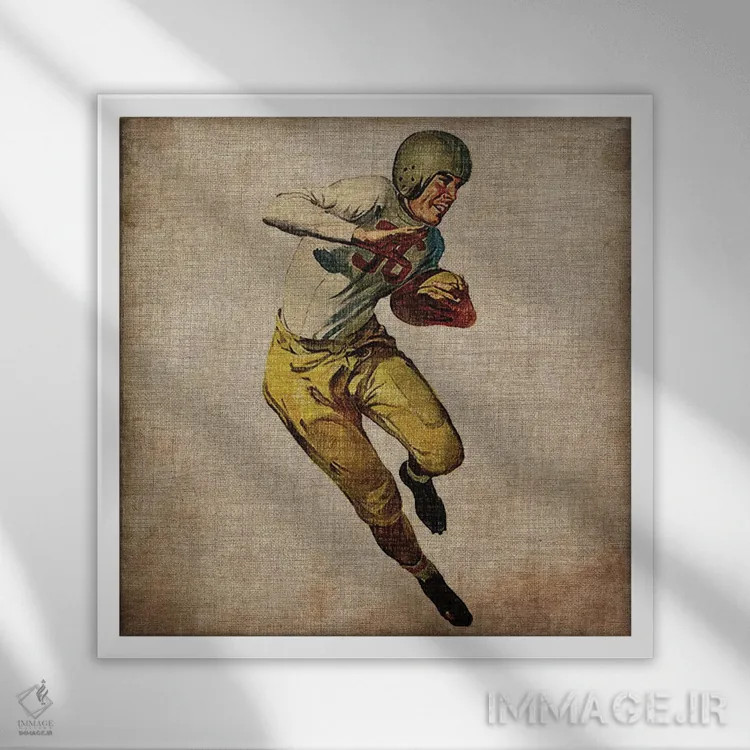 تابلو ورزشهای قدیمی III اثر جان باتلر - نمای قابدار سفید