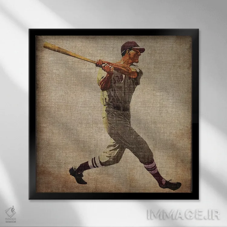 تابلو ورزشهای قدیمی VI اثر جان باتلر - نمای قابدار مشکی