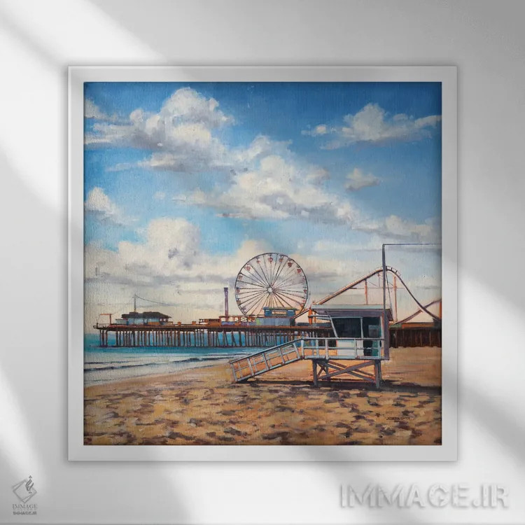 تابلو تفریح تابستانی اثر جوزف کیتس - نمای قابدار سفید