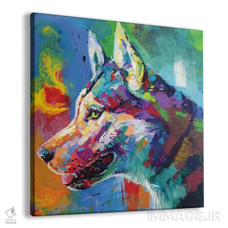 تابلو هاسکی مالاموت اثر ژوس کوفرر - نمای پرسپکتیو محصول