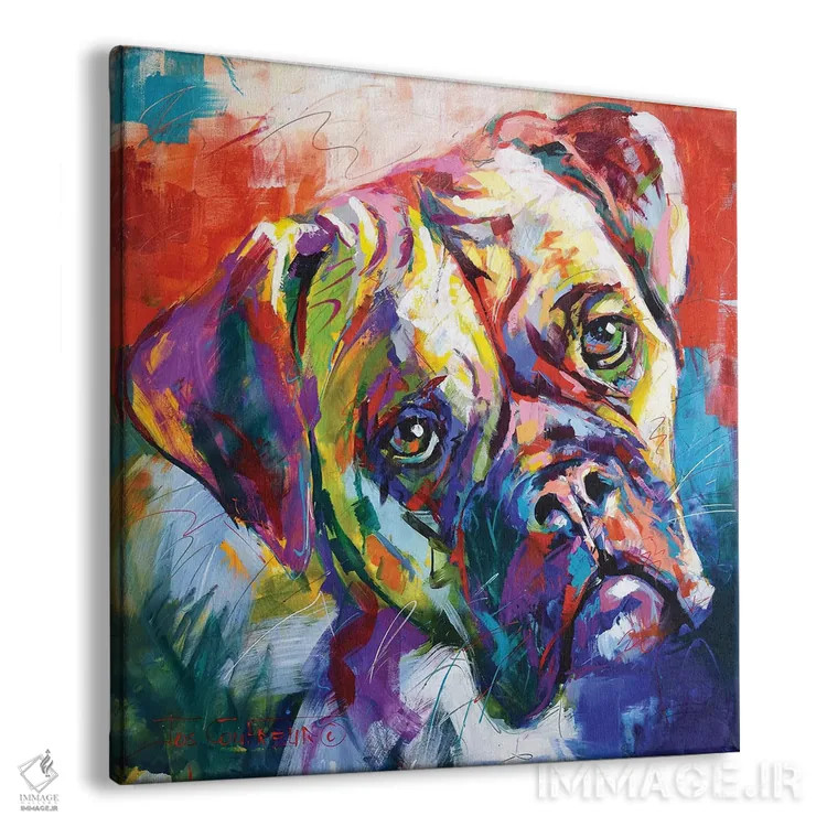 تابلو بوکسور (نژاد سگ) اثر ژوس کوفرر - نمای پرسپکتیو محصول
