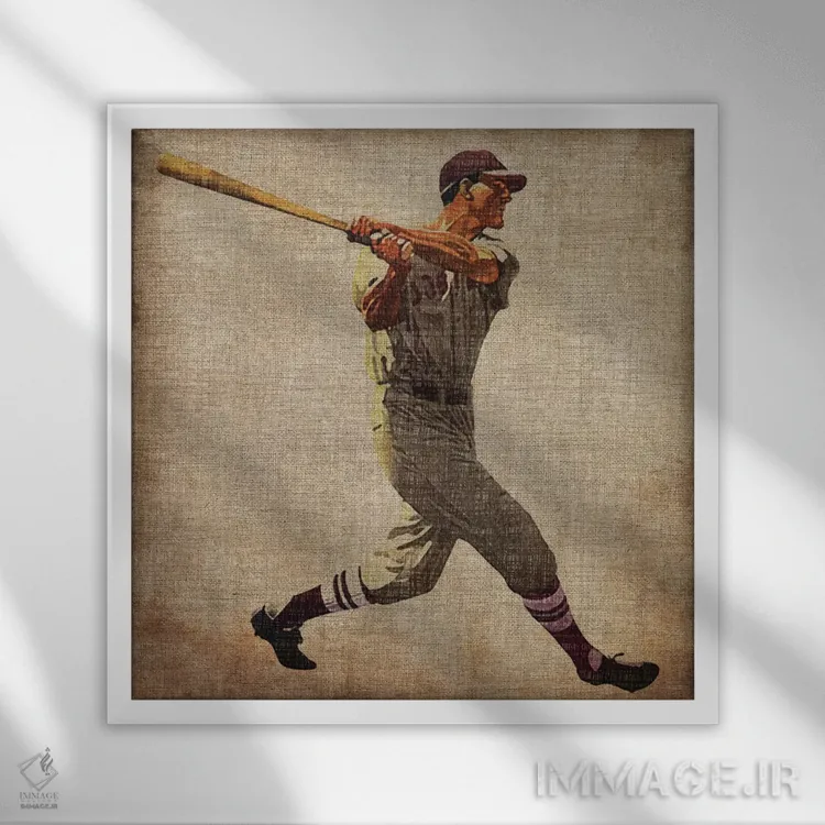 تابلو ورزشهای قدیمی VI اثر جان باتلر - نمای قابدار سفید