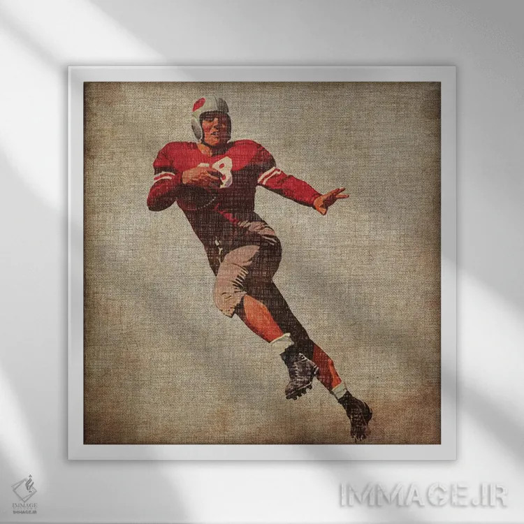 تابلو ورزشهای قدیمی IV اثر جان باتلر - نمای قابدار سفید