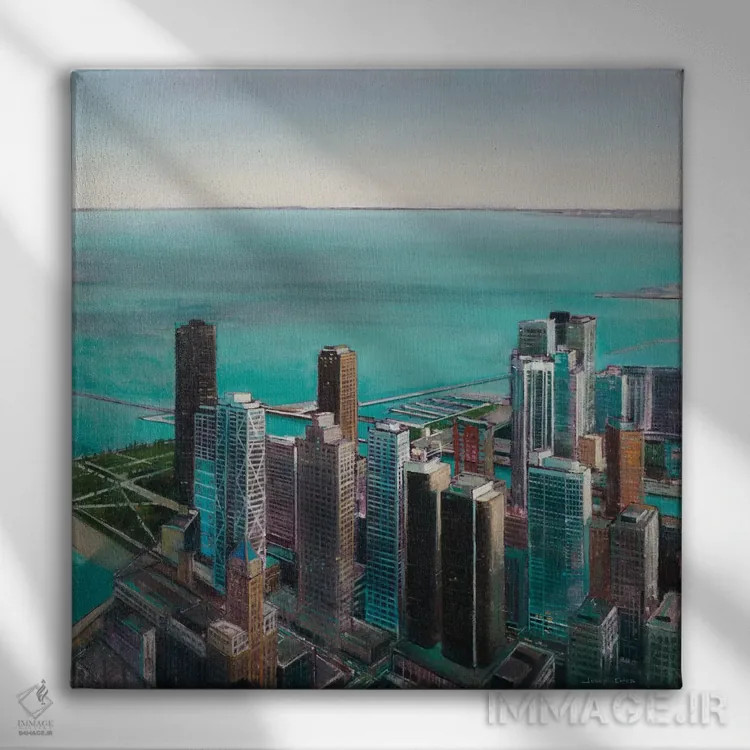 تابلو خط افق ۲ اثر جوزف کیتس - نمای روبهرو روی دیوار