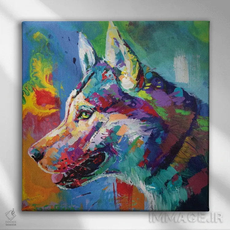 تابلو هاسکی مالاموت اثر ژوس کوفرر - نمای روبهرو روی دیوار