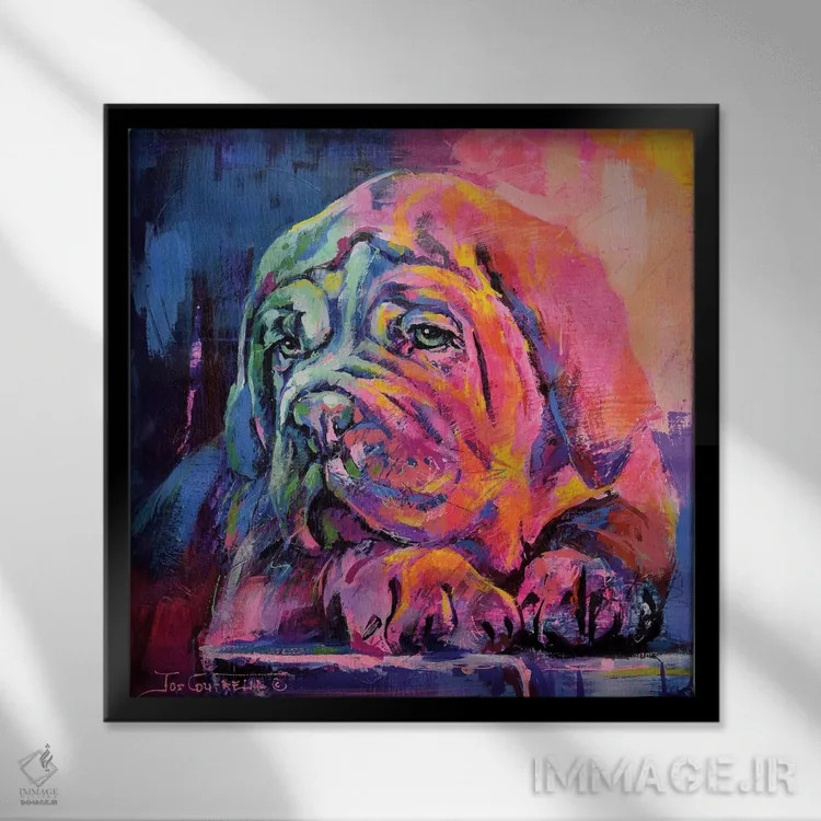 تابلو توله بول مستیف اثر ژوس کوفرر - نمای قابدار مشکی