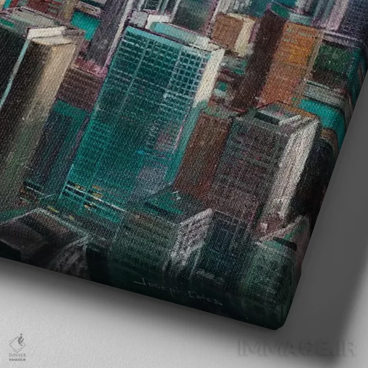 تابلو خط افق ۲ اثر جوزف کیتس - نمای نزدیک بافت بوم