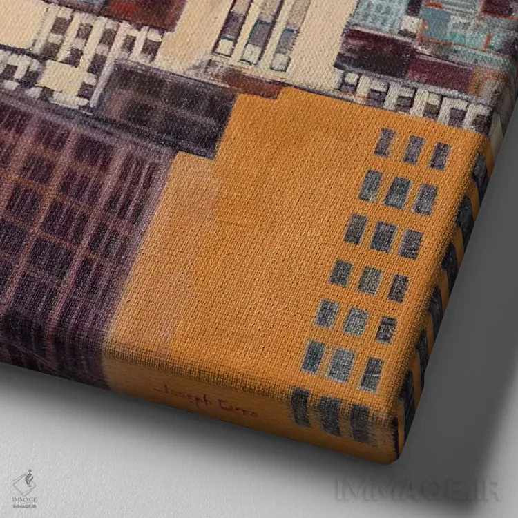 تابلو خط افق ۱ اثر جوزف کیتس - نمای نزدیک بافت بوم