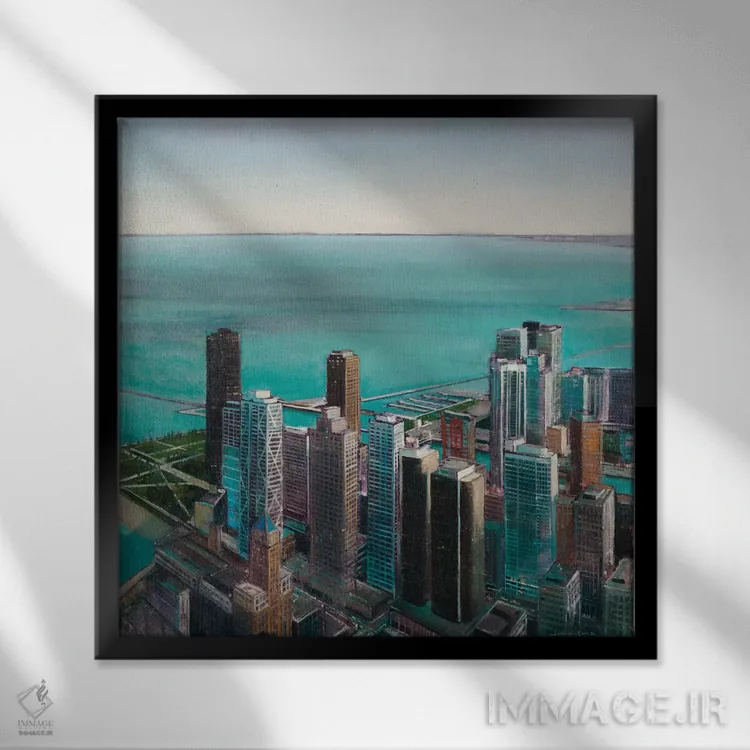 تابلو خط افق ۲ اثر جوزف کیتس - نمای قابدار مشکی