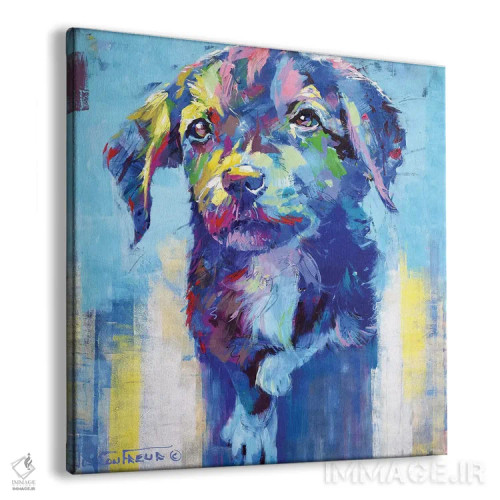 تابلو سگ بامزه اثر ژوس کوفرر - نمای پرسپکتیو محصول