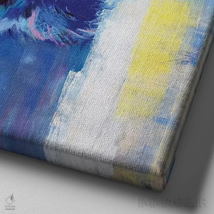 تابلو سگ بامزه اثر ژوس کوفرر - نمای نزدیک بافت بوم