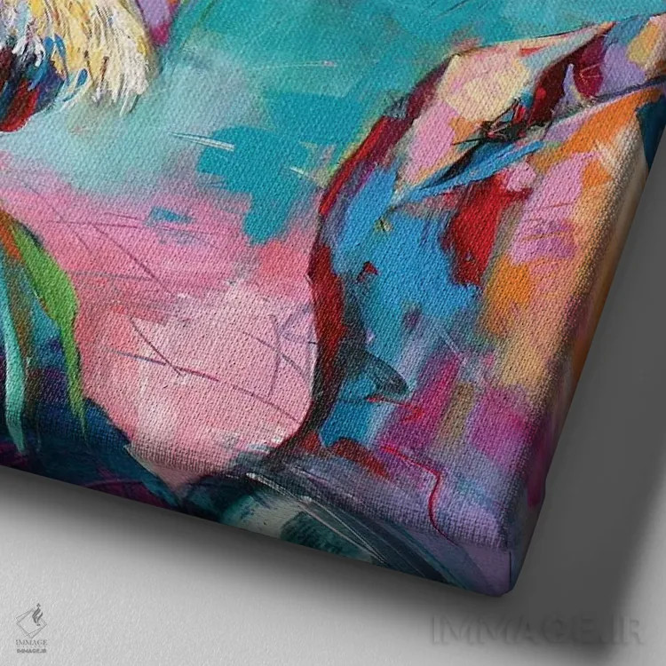 تابلو اینشتین اثر ژوس کوفرر - نمای نزدیک بافت بوم