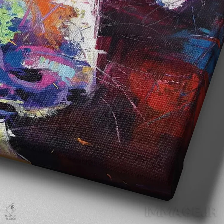 تابلو توله گریهوند اثر ژوس کوفرر - نمای نزدیک بافت بوم