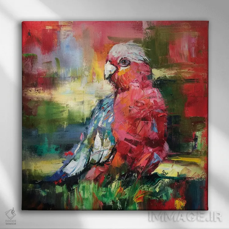 تابلو گالا (پرنده استرالیایی) اثر ژوس کوفرر - نمای روبهرو روی دیوار