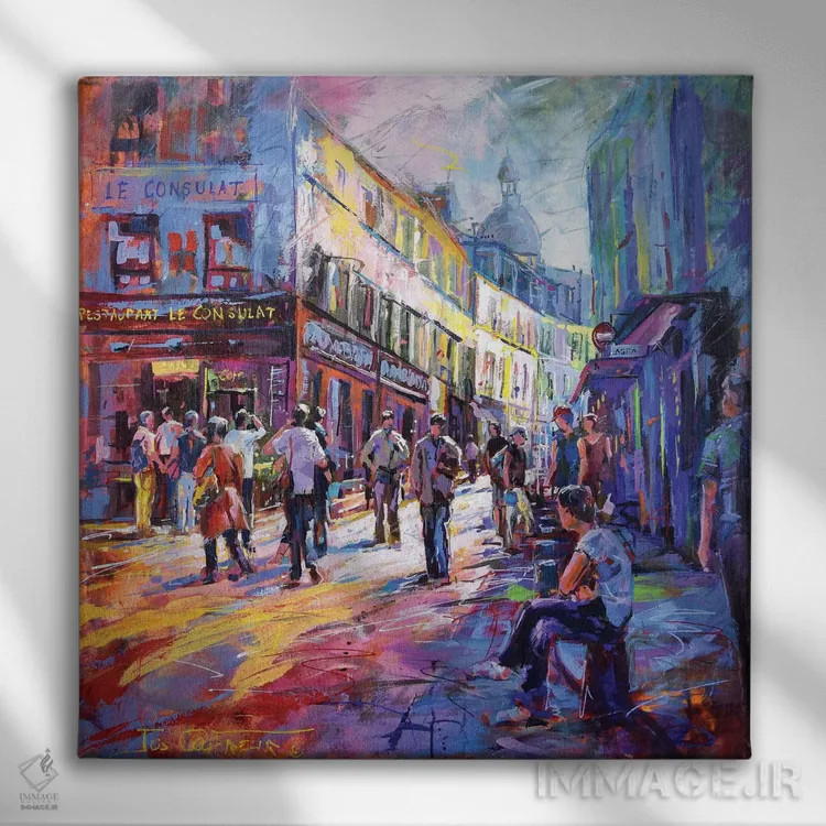 تابلو مونمارتر اثر ژوس کوفرر - نمای روبهرو روی دیوار