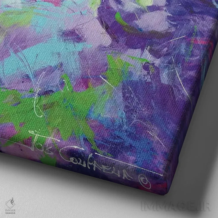 تابلو بدون عنوان ۳ اثر ژوس کوفرر - نمای نزدیک بافت بوم