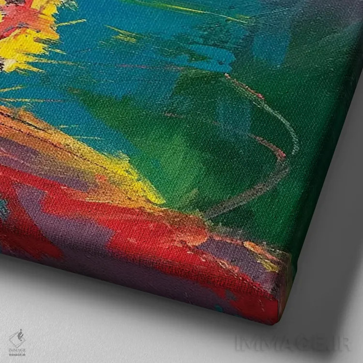 تابلو کانگورو ۳ اثر ژوس کوفرر - نمای نزدیک بافت بوم