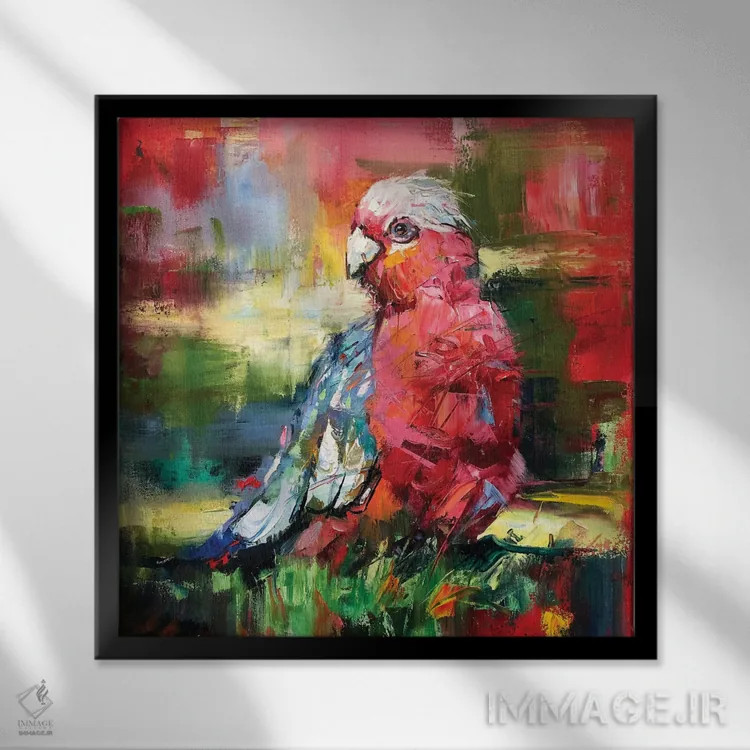 تابلو گالا (پرنده استرالیایی) اثر ژوس کوفرر - نمای قابدار مشکی