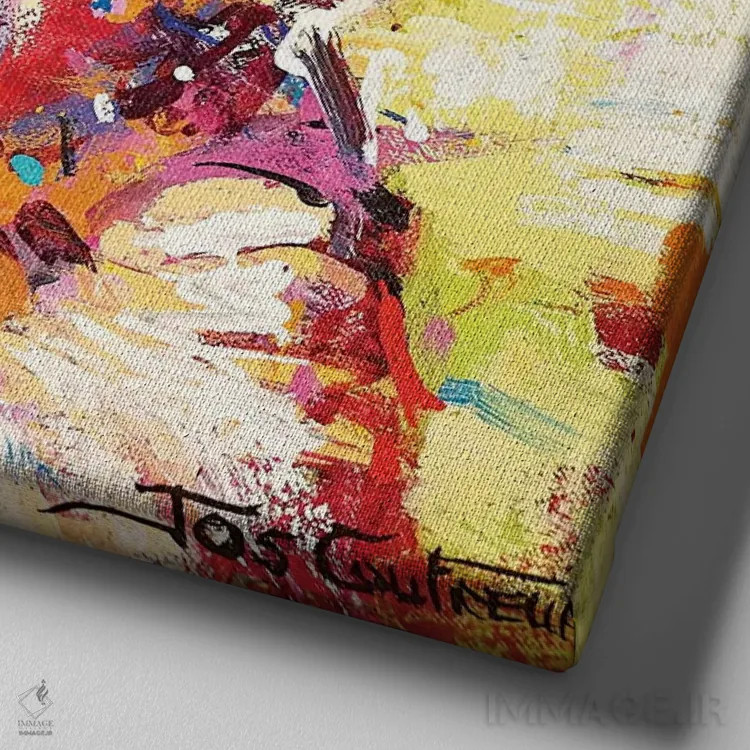 تابلو سلام کوالا اثر ژوس کوفرر - نمای نزدیک بافت بوم