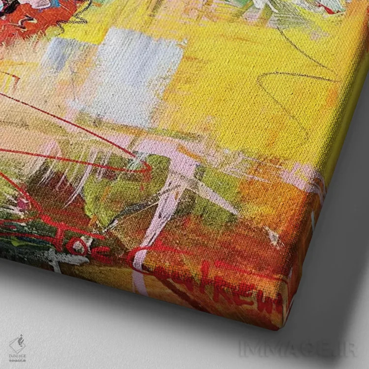 تابلو کوالا ۱۱ اثر ژوس کوفرر - نمای نزدیک بافت بوم