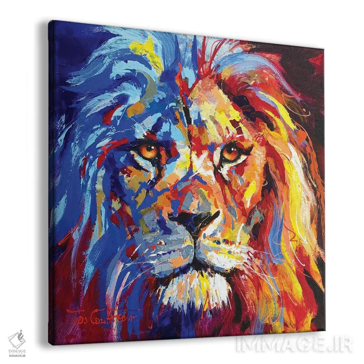 تابلو شیر (حیوان) اثر ژوس کوفرر - نمای پرسپکتیو محصول