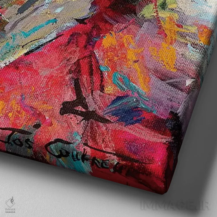 تابلو کوالای کنجکاو اثر ژوس کوفرر - نمای نزدیک بافت بوم