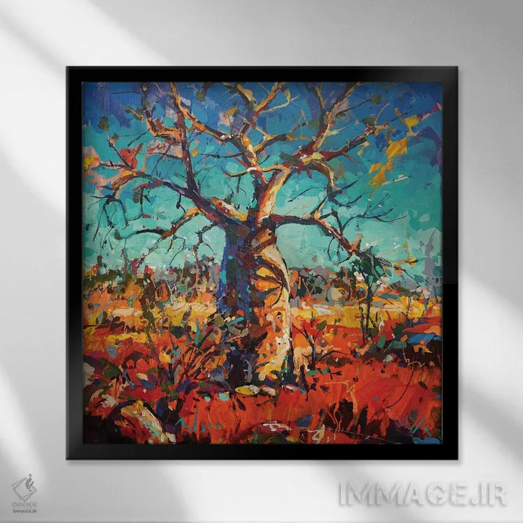 تابلو درخت بوب اثر ژوس کوفرر - نمای قابدار مشکی