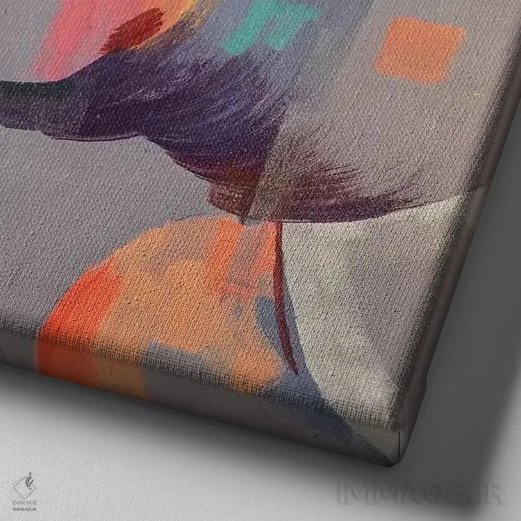 تابلو زیبایی انتزاعی ۱ اثر ژوس کوفرر - نمای نزدیک بافت بوم