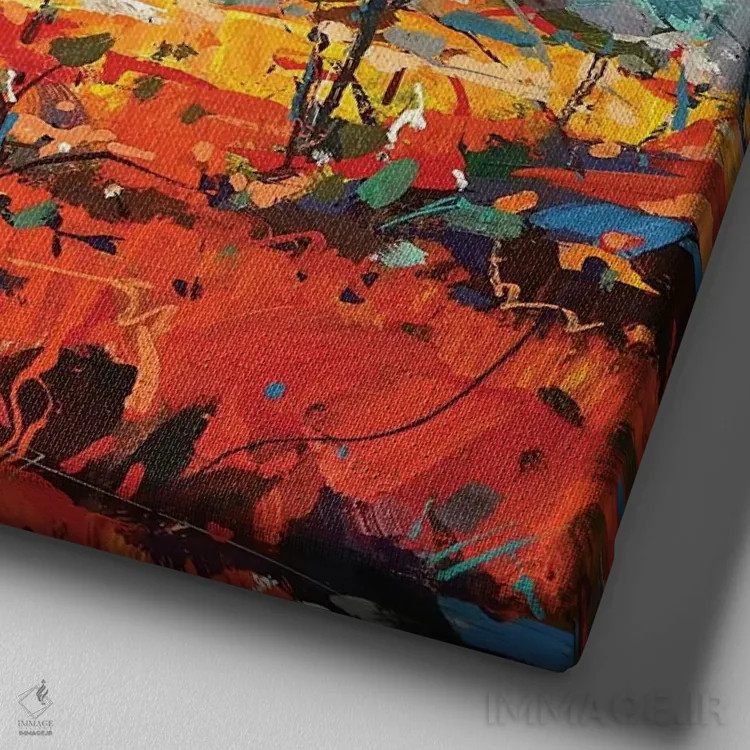 تابلو درخت بوب اثر ژوس کوفرر - نمای نزدیک بافت بوم