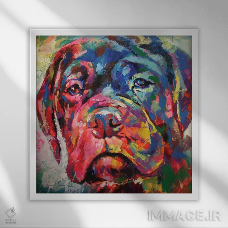 تابلو توله بول مستیف اثر ژوس کوفرر - نمای قابدار سفید