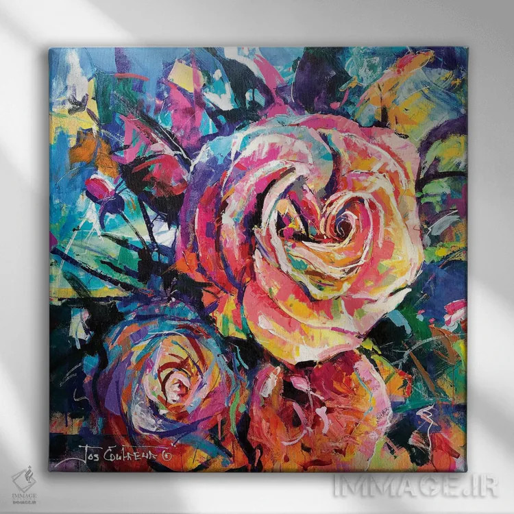 تابلو شکوفه اثر ژوس کوفرر - نمای روبهرو روی دیوار