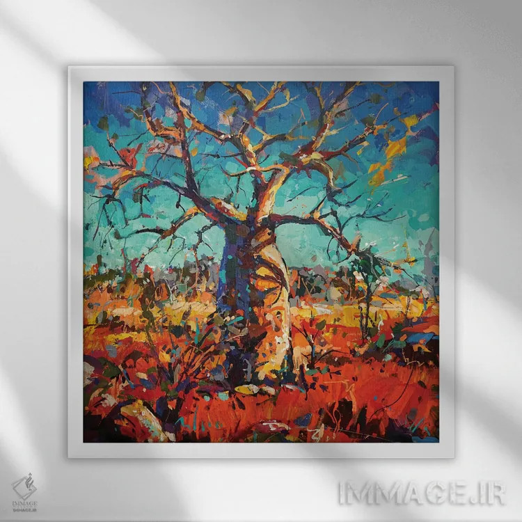 تابلو درخت بوب اثر ژوس کوفرر - نمای قابدار سفید