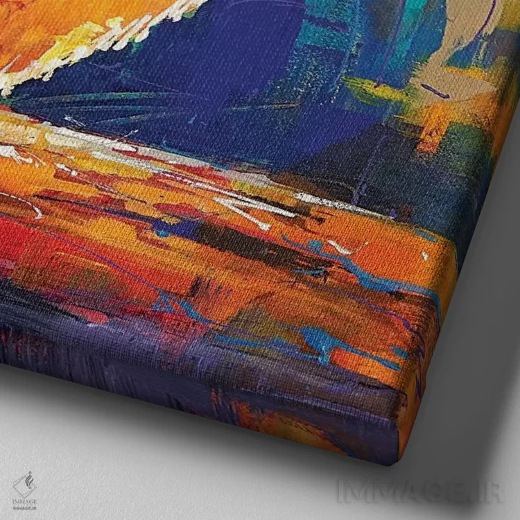 تابلو یک جفت کوکابورا (پرنده بومی استرالیا) اثر ژوس کوفرر - نمای نزدیک بافت بوم