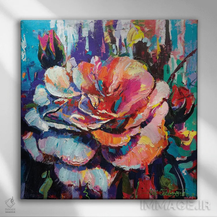 تابلو شکوفه ۲ اثر ژوس کوفرر - نمای روبهرو روی دیوار